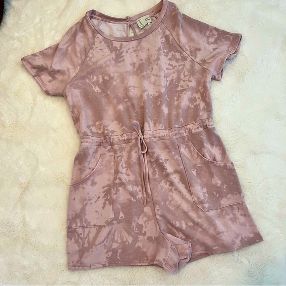 Saturday Sunday by Anthropologie Catia Tie-Die Pink Romper - size L - Picture 3 of 6